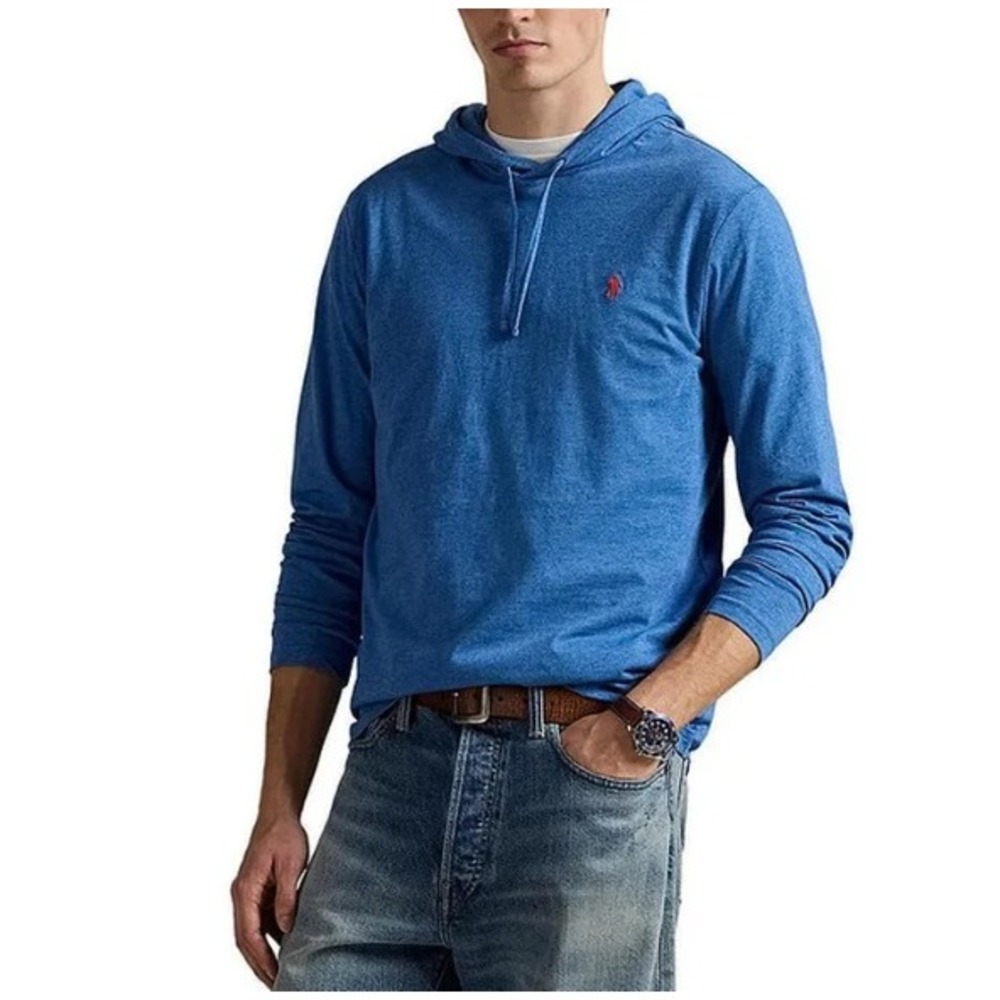 Polo Ralph Lauren Cotton Jersey Long Sleeve Hoodie Fresh Surf Heather 5XL